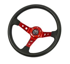 Kierownica Evolution X - PU czerwona
