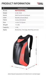 Plecak motocyklowy Motocentric / Czarny