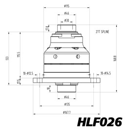 Szpera torsen Blackline BMW E30 E36 E28
