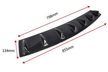 Uniwersalna dokładka pod tylny zderzak - carbon